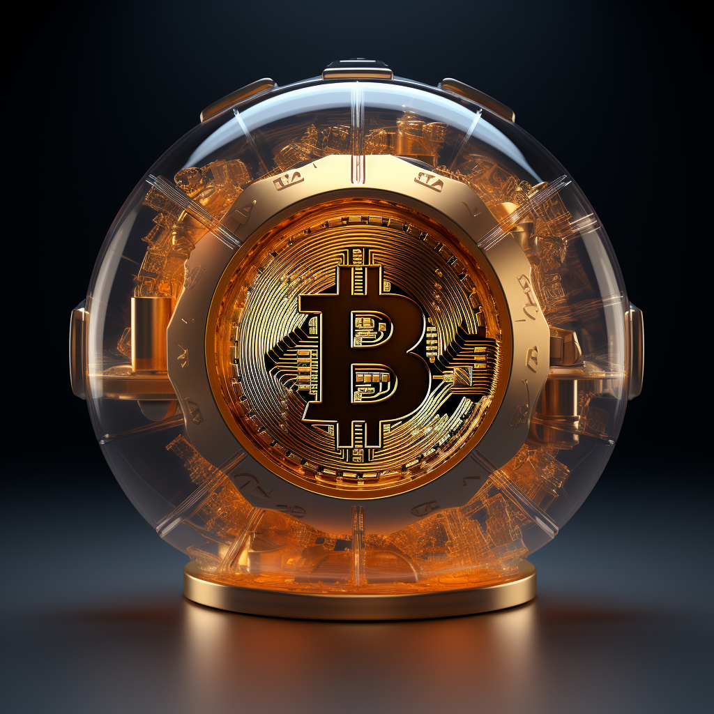Bitcoin trzymany w sejfie
